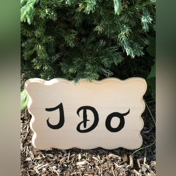 I Do White Wooden Wedding Sign - Picture 3 of 5